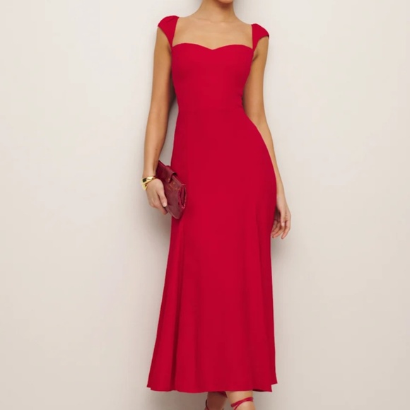 Reformation Bryson Dress Red - Size 0